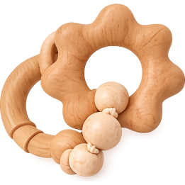 Anneau de dentition en bois
